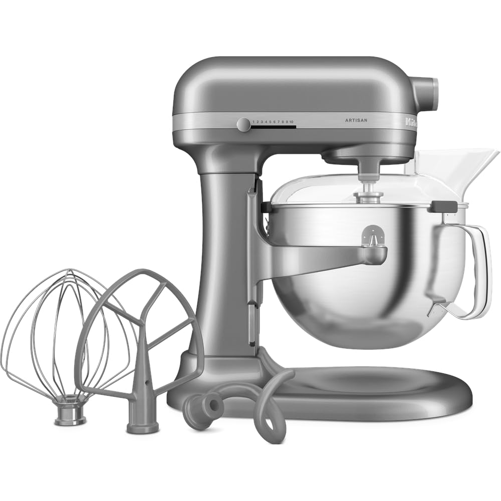 KitchenAid Küchenmaschine | Artisan | Multifunktionaler Küchenroboter mit Schüsselheber | Mit 5 Zubehörteilen