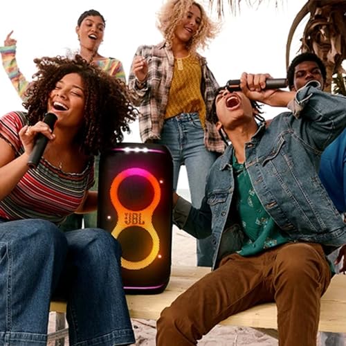 JBL PartyBox Wireless Mic – Set mit zwei digitalen kabellosen Mikrofonen und eingebautem Popfilter – Zubehör für die JBL PartyBox