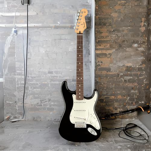 Fender Player Stratocaster SSS E-Gitarre, mit 2 Jahren Garantie, schwarz, Pau Ferro Griffbrett