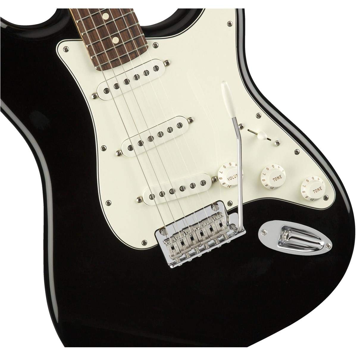 Fender Player Stratocaster SSS E-Gitarre, mit 2 Jahren Garantie, schwarz, Pau Ferro Griffbrett