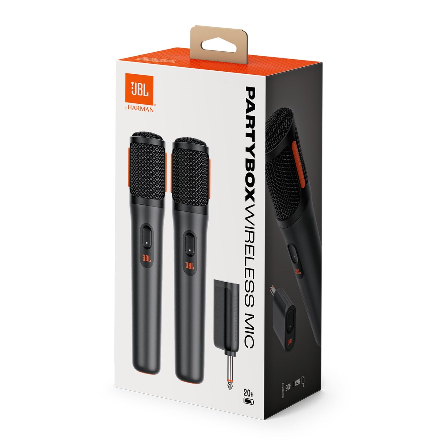 JBL PartyBox Wireless Mic – Set mit zwei digitalen kabellosen Mikrofonen und eingebautem Popfilter – Zubehör für die JBL PartyBox