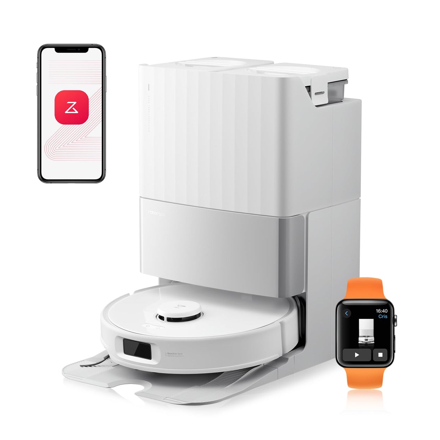 roborock Qrevo Edge S5A Saugroboter mit Wischfunktion,Dual Anti-Tangle-System,17.000Pa,FlexiArm Design