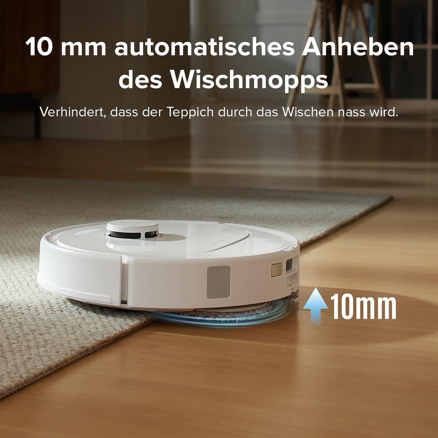 roborock Qrevo S Saugroboter mit Wischfunktion, 7000 Pa HyperForce® Reinigungsleistung, 45 dB(A) leises Trocknen,