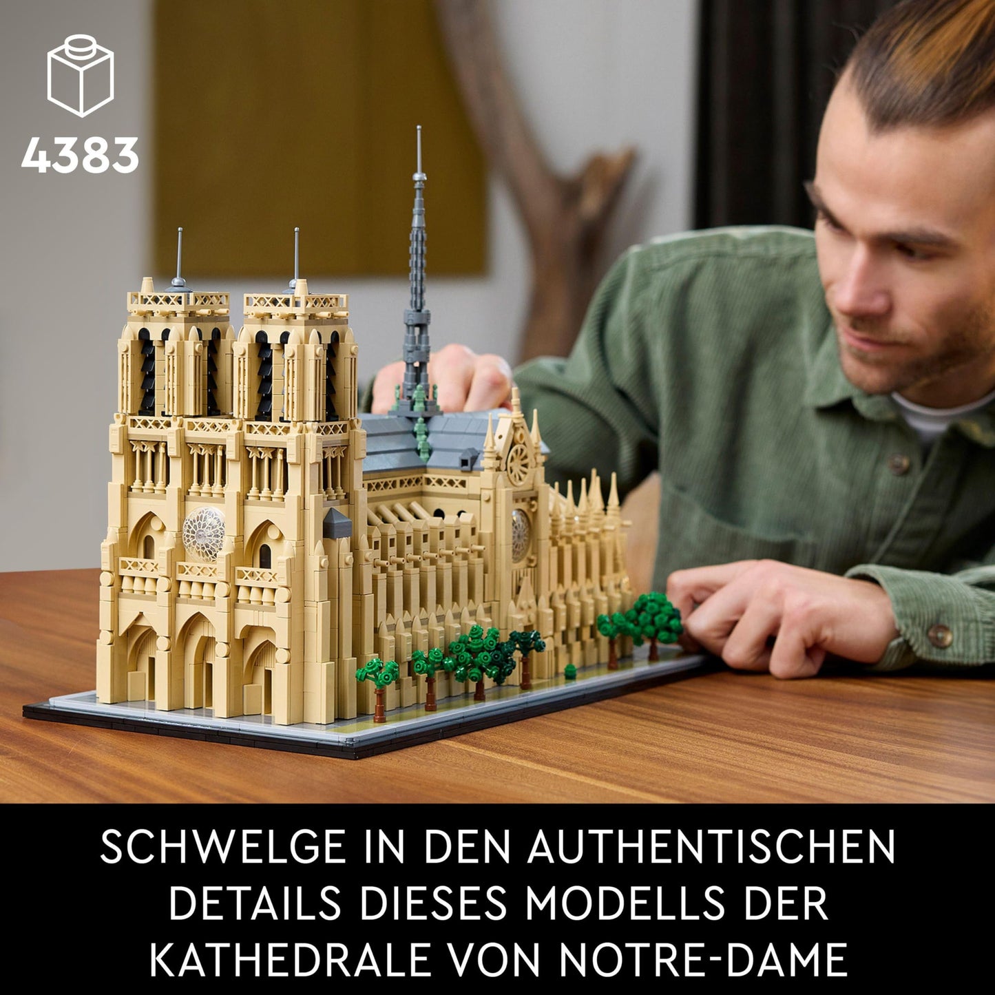 LEGO Architecture Notre-Dame de Paris, Sammlerstück für Erwachsene, Souvenir aus Frankreich, Geschenk für Frauen, Männer,