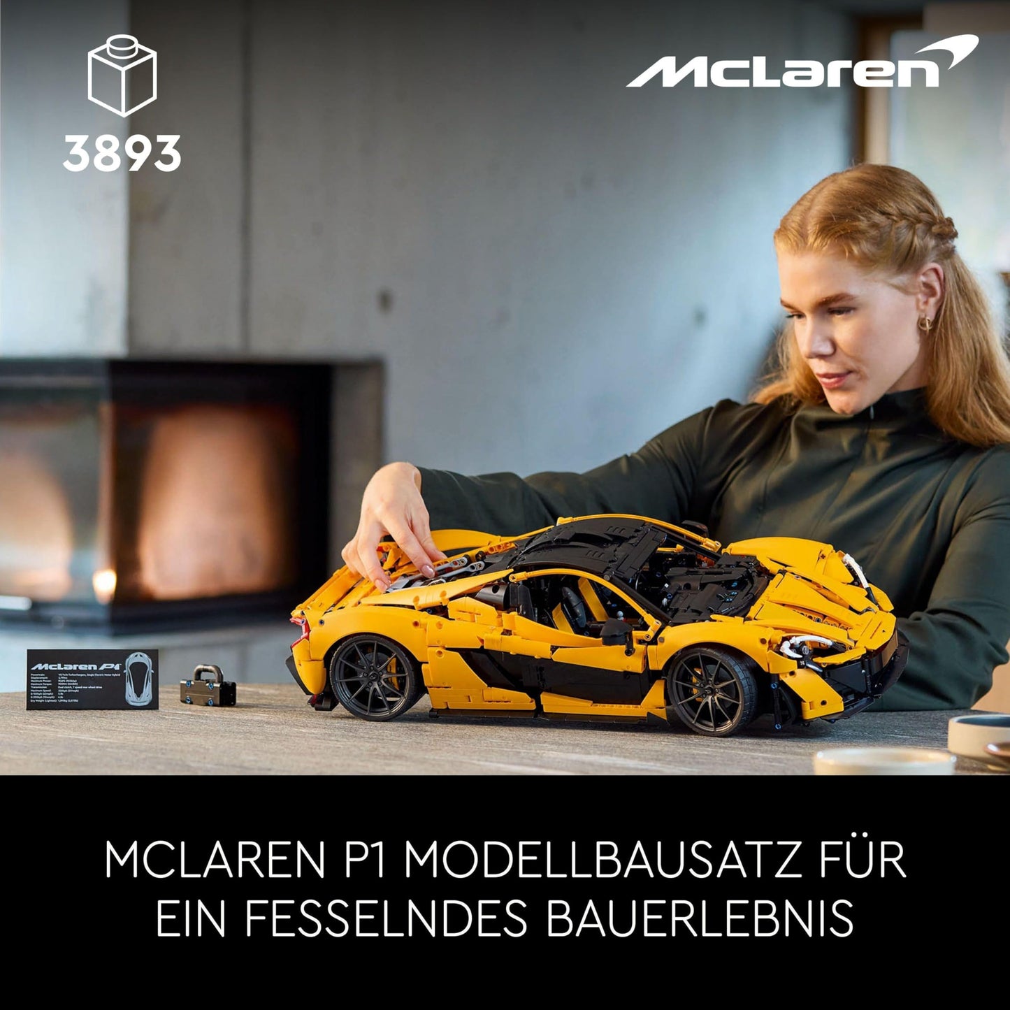 LEGO Technic McLaren P1, Set mit Supersportwagen für Erwachsene, Geschenk für Autofans,