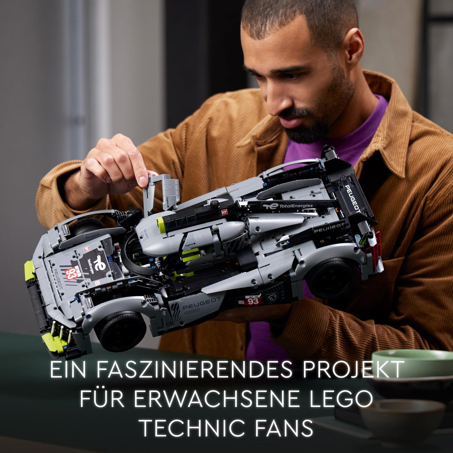 LEGO 42156 Technic Peugeot 9X8 24H Le Mans Hybrid Hypercar, legendärer Rennwagen, Modellauto-Bausatz für Erwachsene,