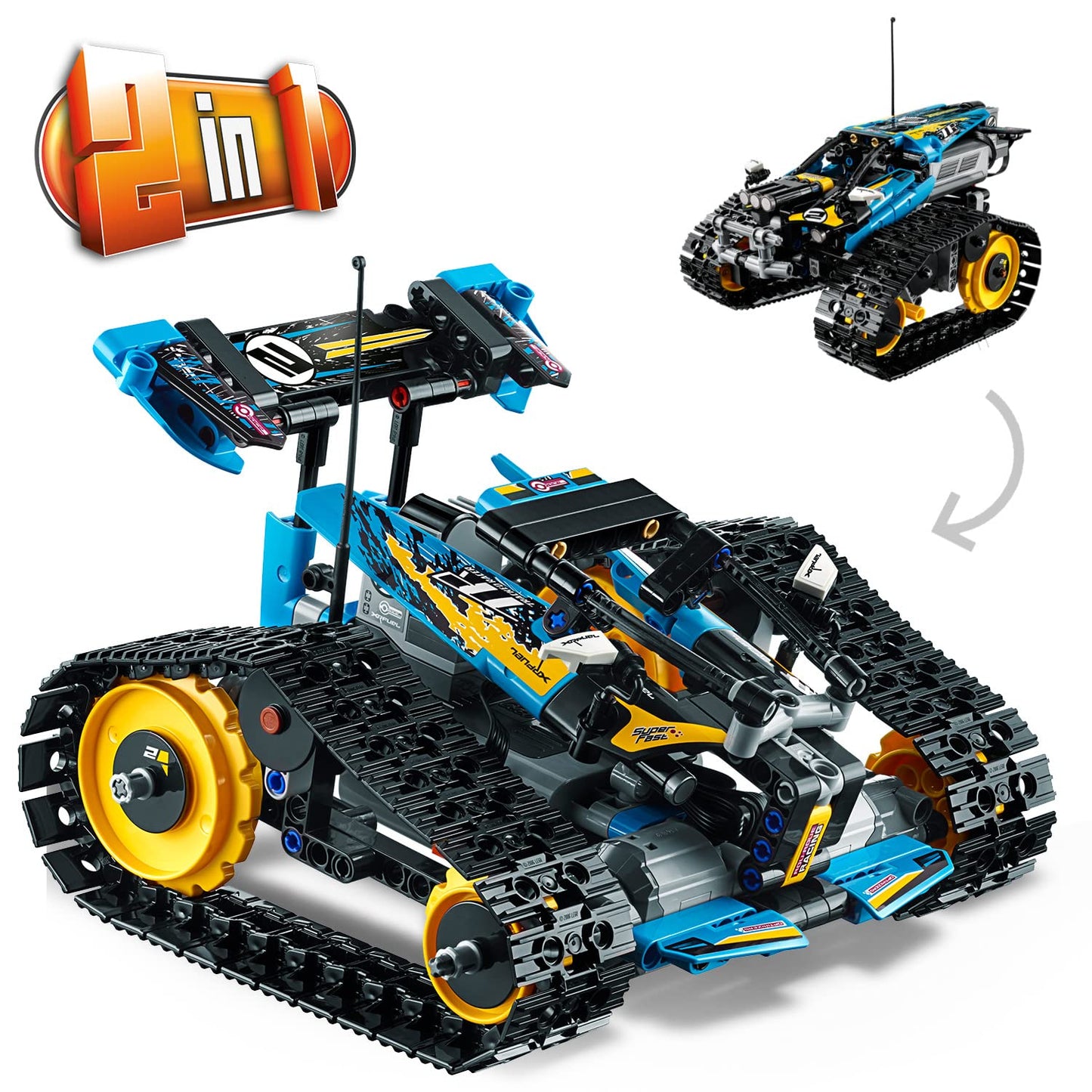 LEGO 42095 Technic Ferngesteuerter Stunt-Racer, ferngesteuertes Auto, Modellauto, RC Rennauto,
