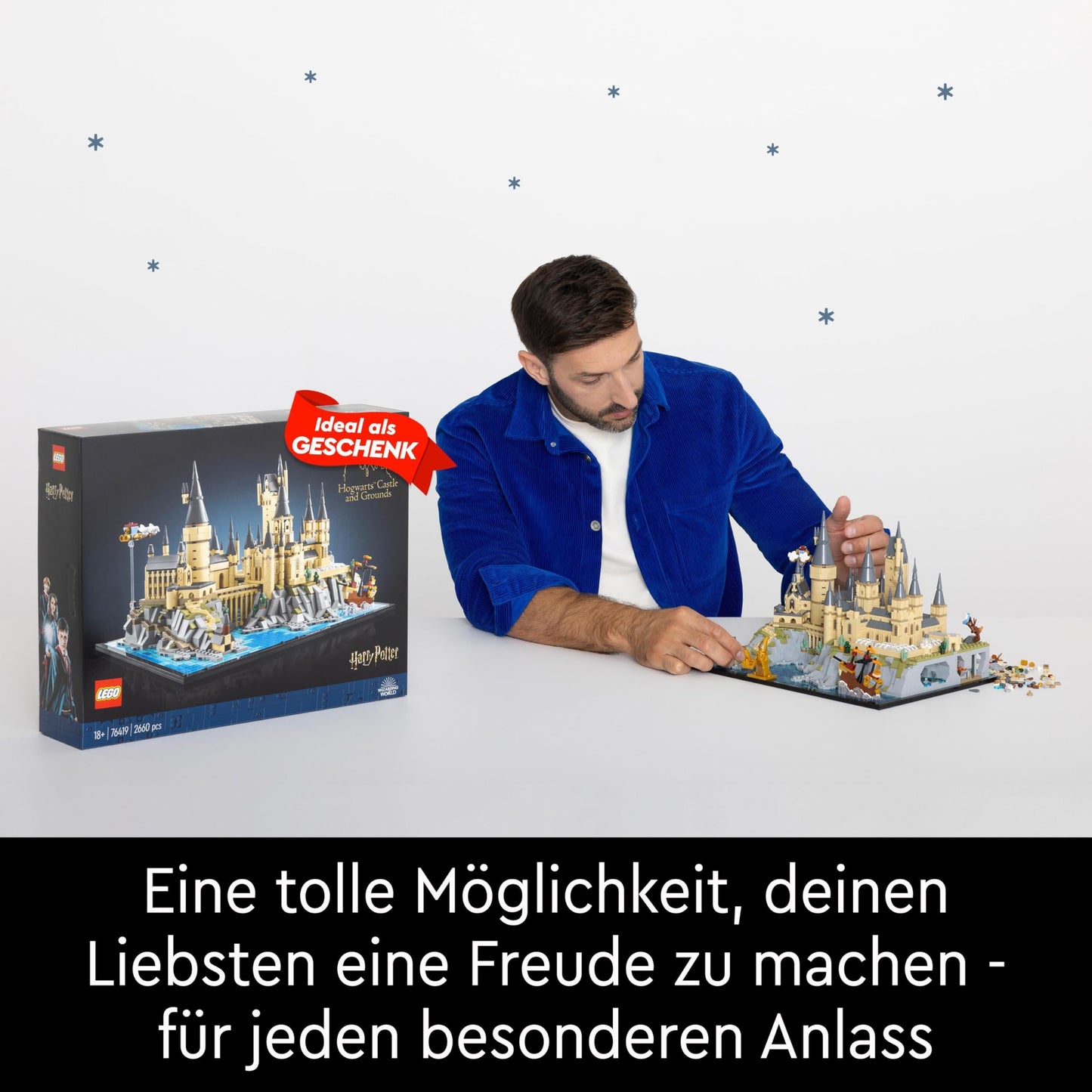 LEGO Harry Potter Schloss Hogwarts mit Schlossgelände - Set zum Sammeln für Erwachsene inkl. Hauptturm & Astronomieturm,