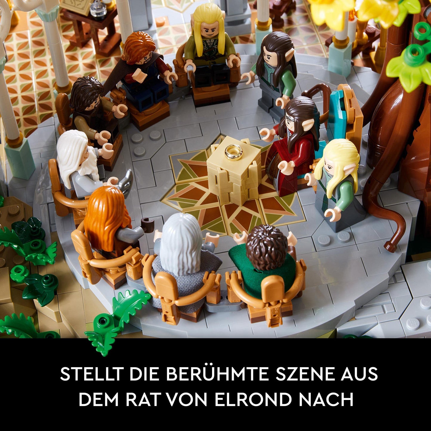 LEGO Icons Der Herr Der Ringe: Bruchtal - Set zum Sammeln und Ausstellen für Erwachsene mit 15 einzigartigen Minifiguren inkl.