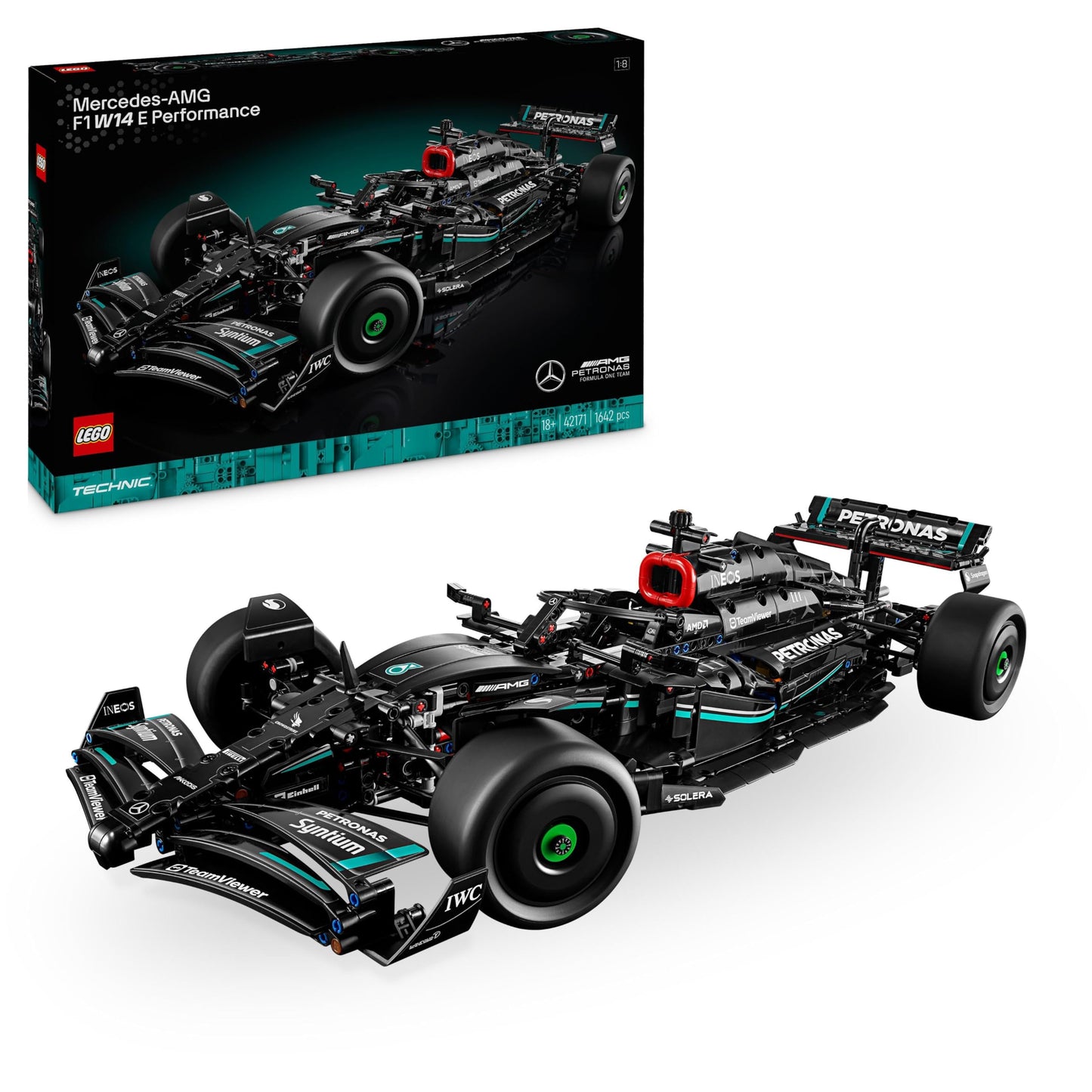 LEGO Technic Mercedes-AMG F1 W14 E Performance Set für Erwachsene, Maßstabsgetreuer Rennwagen Modellbausatz,