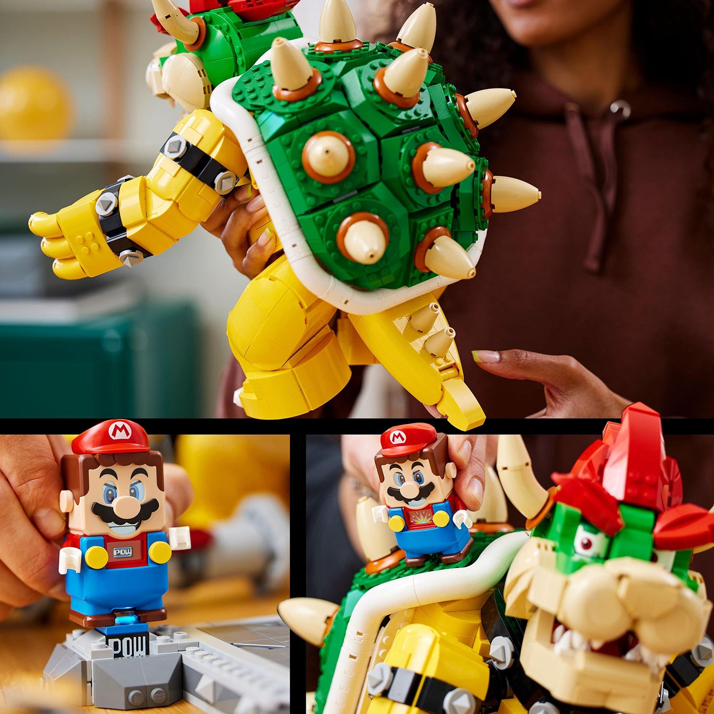 LEGO Super Mario Der mächtige Bowser, 3D-Modell-Bausatz, großes Set mit beweglicher Figur zum Sammeln, inkl. Duellplattform,