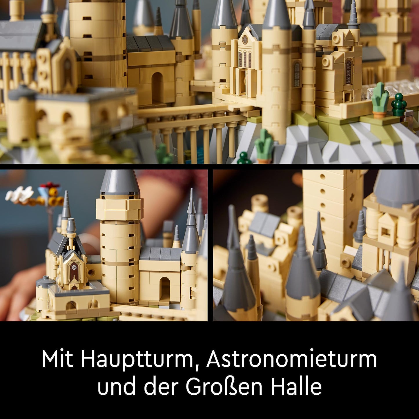 LEGO Harry Potter Schloss Hogwarts mit Schlossgelände - Set zum Sammeln für Erwachsene inkl. Hauptturm & Astronomieturm,