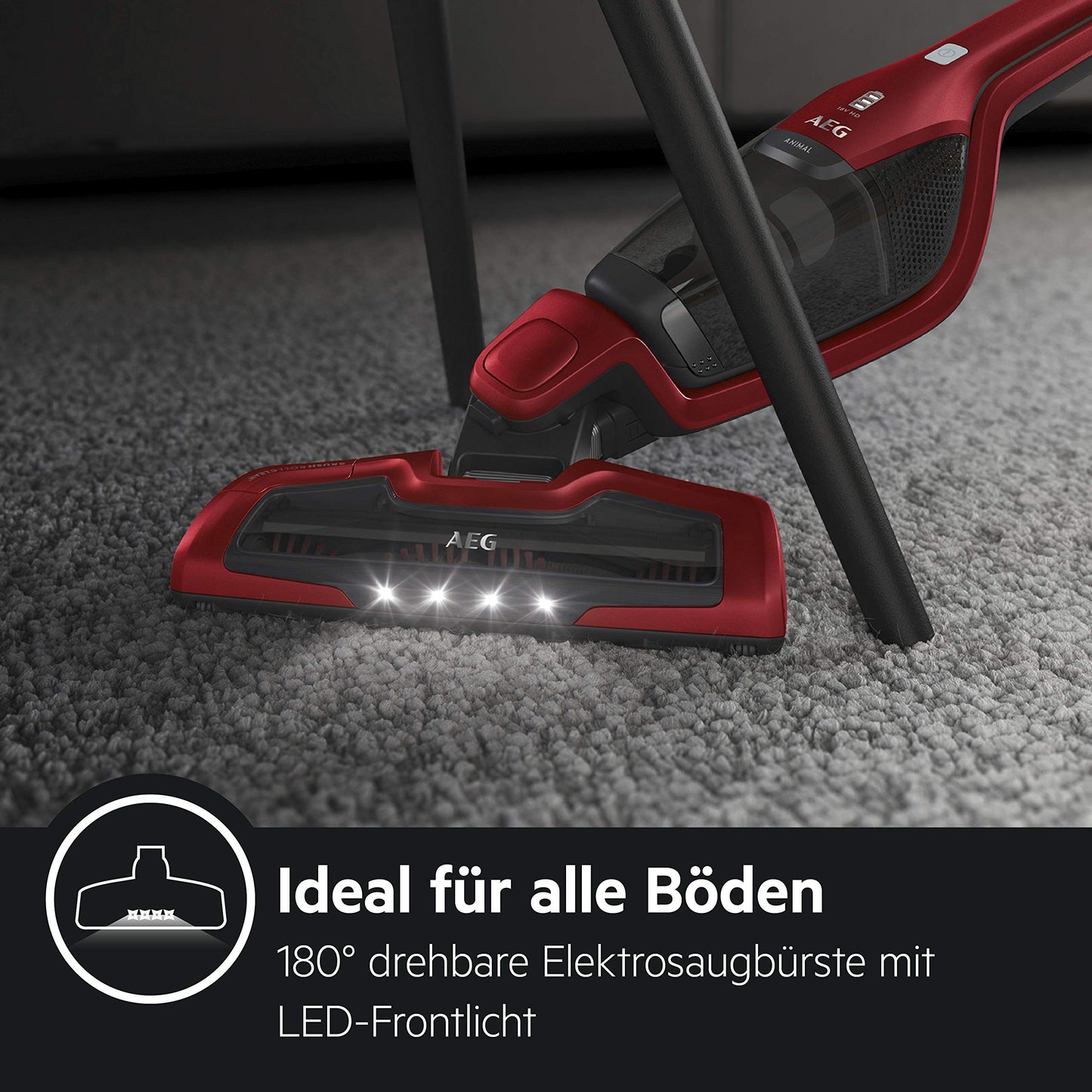 AEG Ergorapido CX7-2-45AN 2in1 Akku-Staubsauger / beutellos / Tierhaardüse / bis zu 45 Min. Laufzeit / freistehend / 180° Drehgelenk