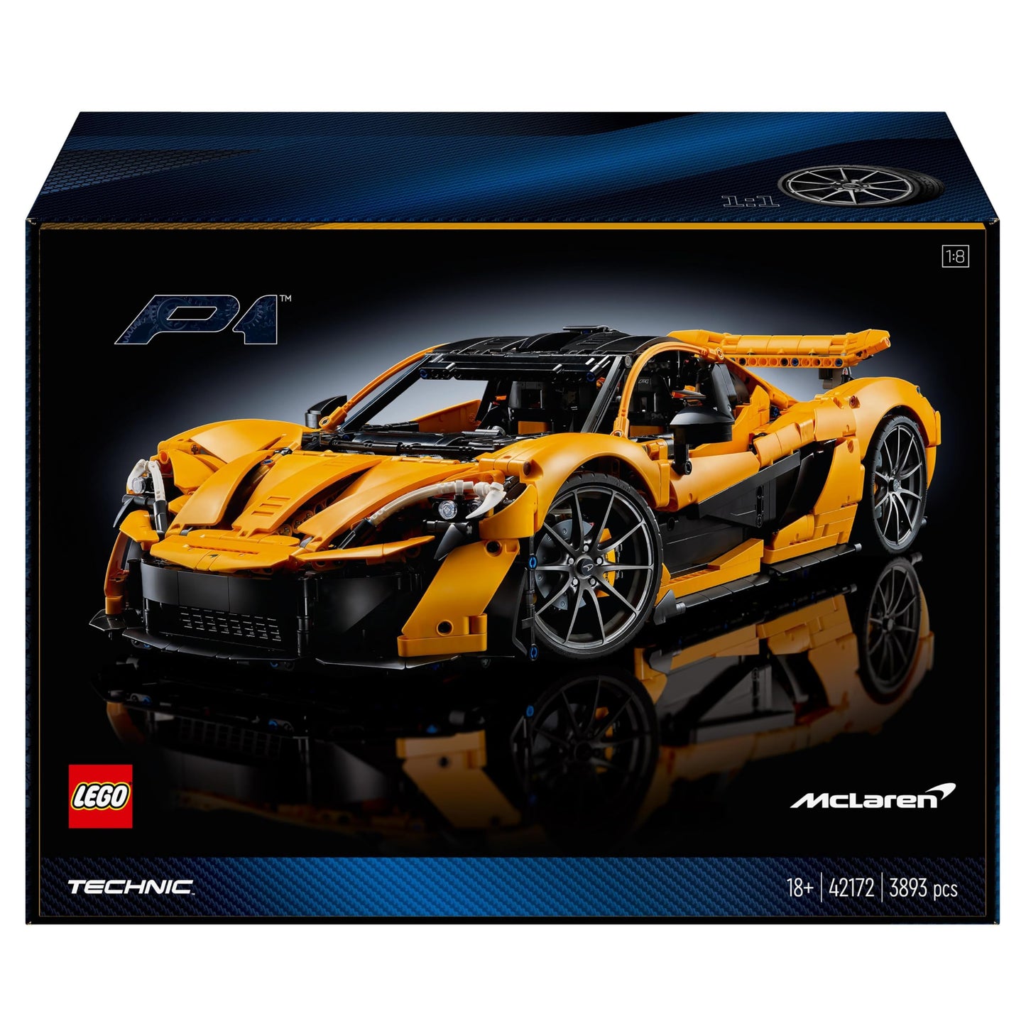 LEGO Technic McLaren P1, Set mit Supersportwagen für Erwachsene, Geschenk für Autofans,