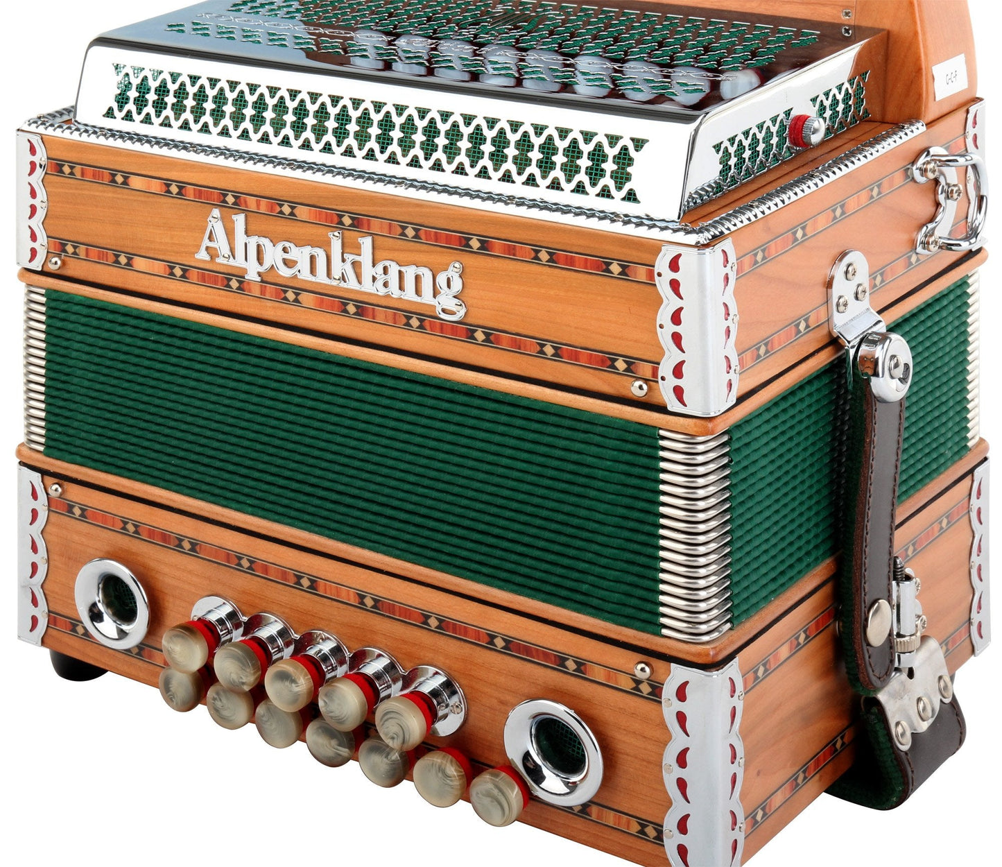 Alpenklang Steirische Harmonika "Mini" massiv aus Kirschholz