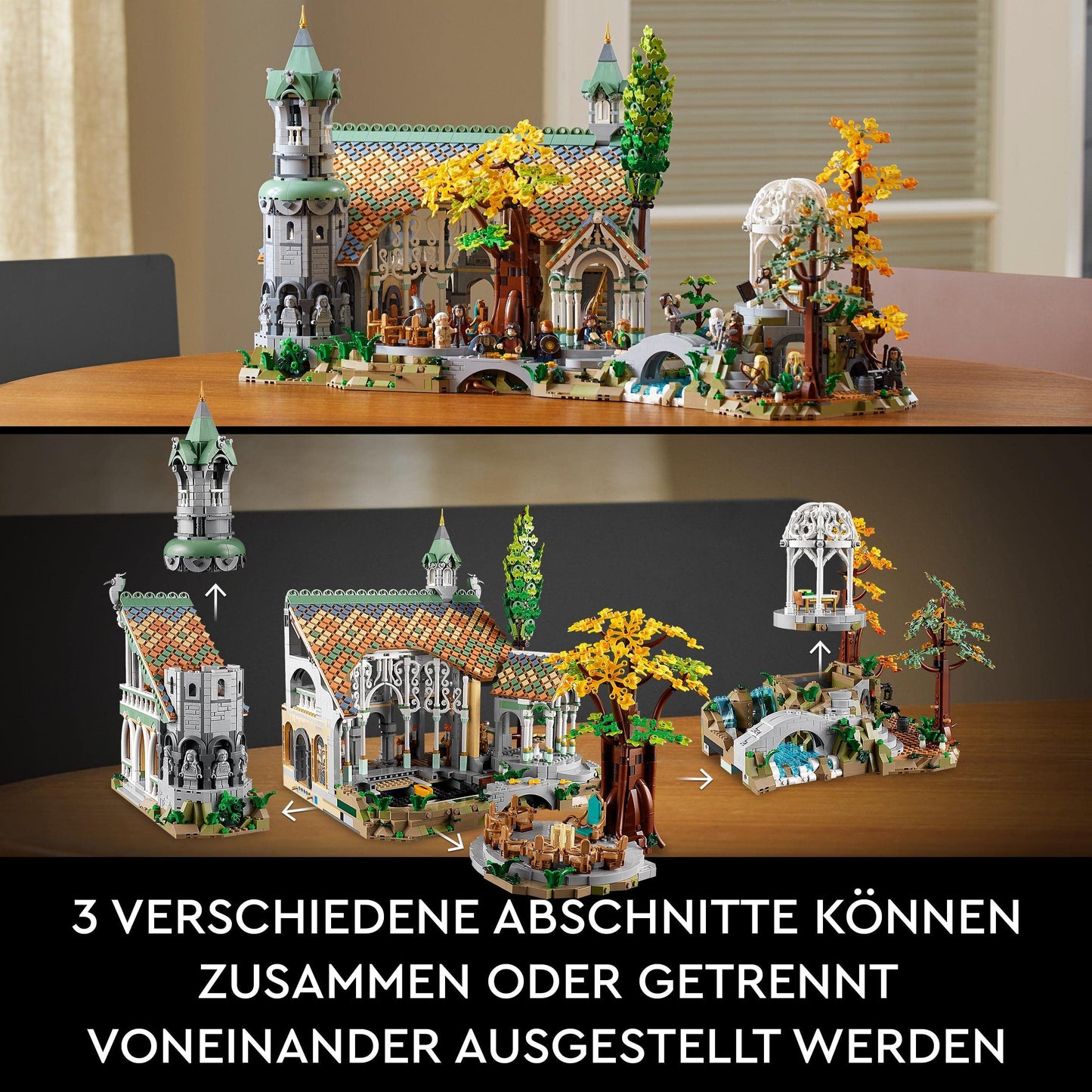 LEGO Icons Der Herr Der Ringe: Bruchtal - Set zum Sammeln und Ausstellen für Erwachsene mit 15 einzigartigen Minifiguren inkl.