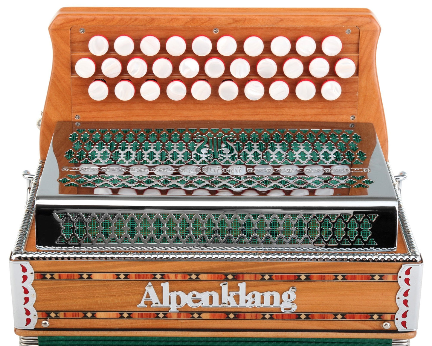 Alpenklang Steirische Harmonika "Mini" massiv aus Kirschholz