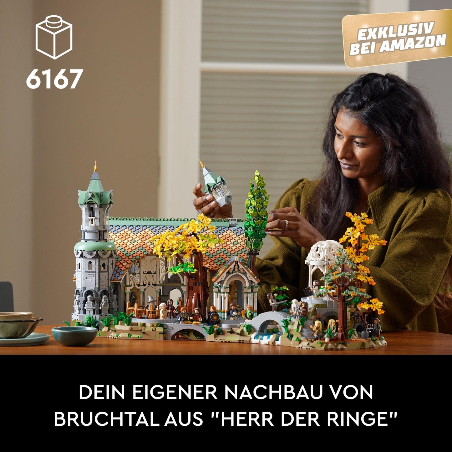 LEGO Icons Der Herr Der Ringe: Bruchtal - Set zum Sammeln und Ausstellen für Erwachsene mit 15 einzigartigen Minifiguren inkl.