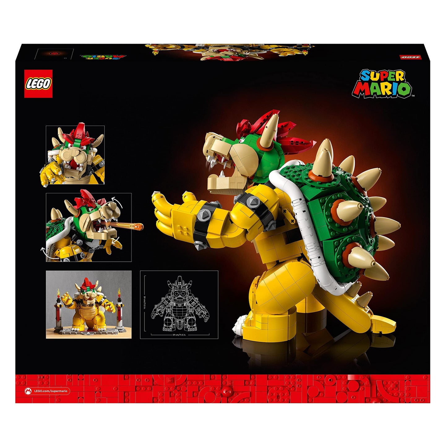 LEGO Super Mario Der mächtige Bowser, 3D-Modell-Bausatz, großes Set mit beweglicher Figur zum Sammeln, inkl. Duellplattform,