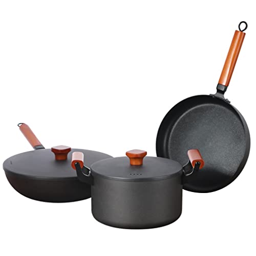 BONOOL 5-teiliges Kochgeschirr-Set aus antihaftbeschichtetem Eisen, Kochgeschirr,