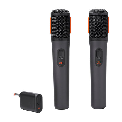 JBL PartyBox Wireless Mic – Set mit zwei digitalen kabellosen Mikrofonen und eingebautem Popfilter – Zubehör für die JBL PartyBox