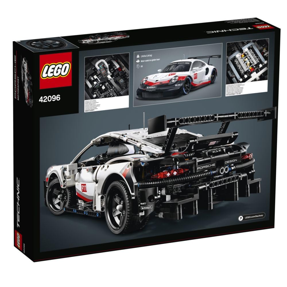 LEGO Technic Porsche 911 RSR, Rennauto Bausatz für Fortgeschrittene,
