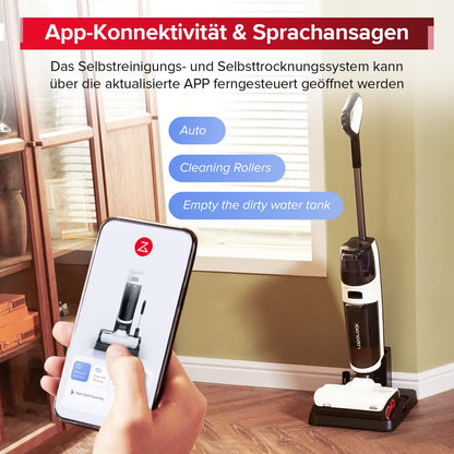 roborock Dyad Pro Nass Trockensauger Kabelloser Staubsauger 17000pa Automatische Trocknung & Selbstreinigend Wischsauger mit APP-Steuerung,