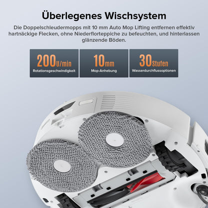 roborock Qrevo Edge S5A Saugroboter mit Wischfunktion,Dual Anti-Tangle-System,17.000Pa,FlexiArm Design