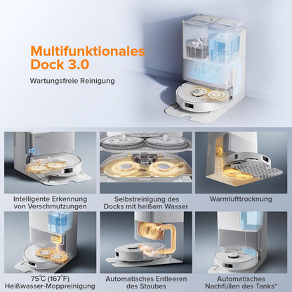 roborock Qrevo Edge S5A Saugroboter mit Wischfunktion,Dual Anti-Tangle-System,17.000Pa,FlexiArm Design