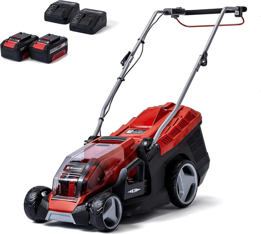 Einhell Akku-Rasenmäher GE-CM 36/36 Li Kit Power X-Change (36 V, 36 cm Schnittbreite, bis 400 m², Brushless, 40L Fangkorb,