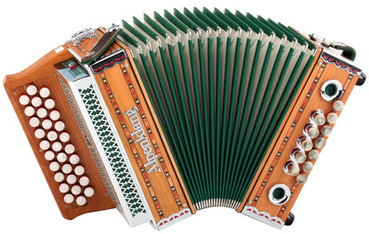 Alpenklang Steirische Harmonika "Mini" massiv aus Kirschholz