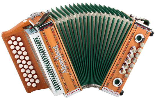 Alpenklang Steirische Harmonika "Mini" massiv aus Kirschholz