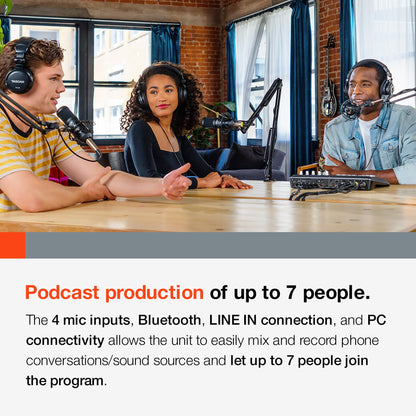Tascam Mixcast 4 – für Podcaster, Videocaster, Streamer und Content Creator.