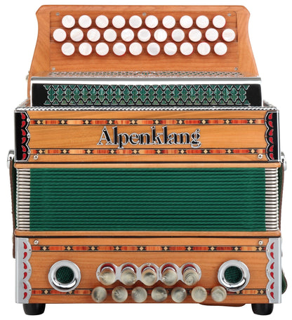 Alpenklang Steirische Harmonika "Mini" massiv aus Kirschholz