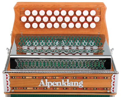 Alpenklang Steirische Harmonika "Mini" massiv aus Kirschholz