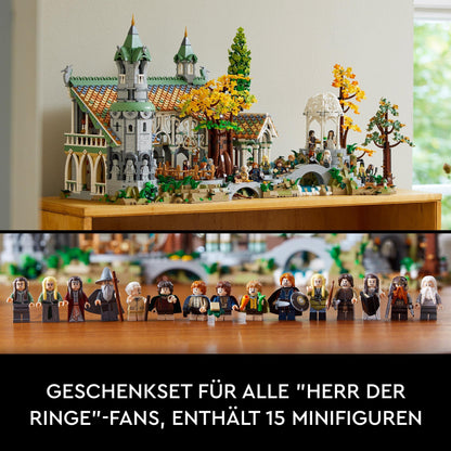 LEGO Icons Der Herr Der Ringe: Bruchtal - Set zum Sammeln und Ausstellen für Erwachsene mit 15 einzigartigen Minifiguren inkl.